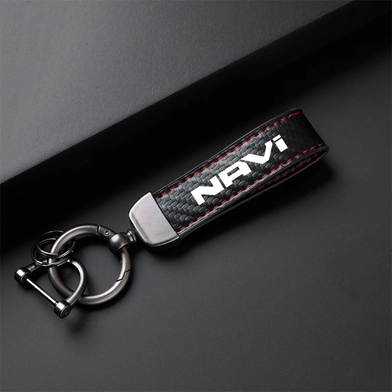 High-Grade leather Motorcycle Keychain Holder Keyring For HONDA DREAMWING Navi 110 Navi 2016-2024