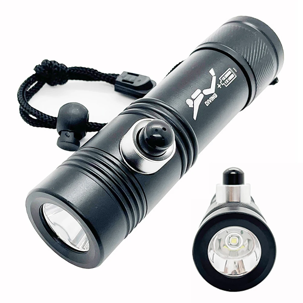 Torcia subacquea, Torcia subacquea da 1800 lumen, Torcia ricaricabile IPX8 a 3 modalità, Torcia subacquea impermeabile da 80 M,