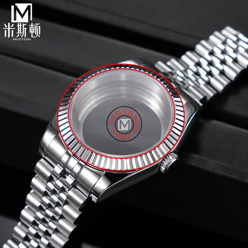 316L steel for Rolex Datejust 41 diameter 36mm bezel steel teeth steel ring NH35 36 movement set watch case strap accessories