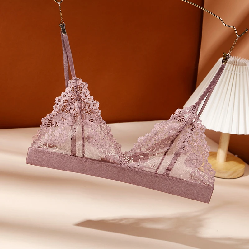 Women's Lace Bralette, Sexy Thin Transparent Bra