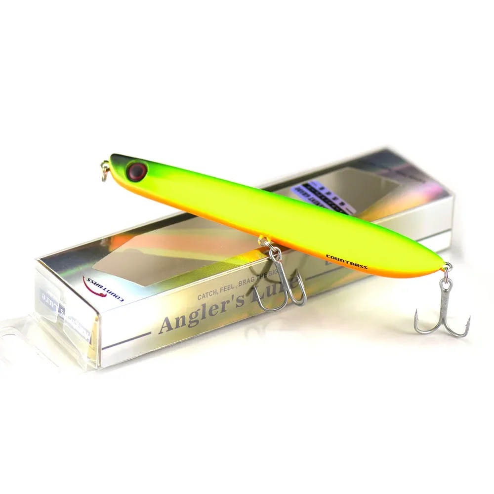 Countbass Surface Topwater Fishing Lure Popper Stick Bait Bass Leurre Peche Pencil Hard Bait Saltwater Lures  123mm 17g