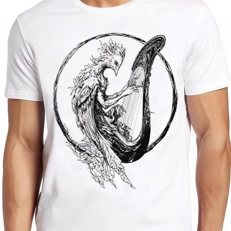 الطاووس لعب القيثارة رسم روح الدعابة فرحان مضحك هدية تي شيرت 2239 #1