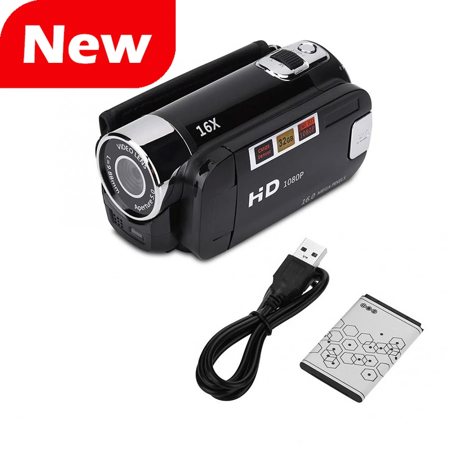 كاميرا فيديو رقمية 16 ميجابكسل 720 بكسل عالية الدقة كاميرا فيديو DV كاميرا فيديو رقمية درجة دوران شاشة 16X ليلة تبادل لاطلاق النار التكبير ليوتيوب