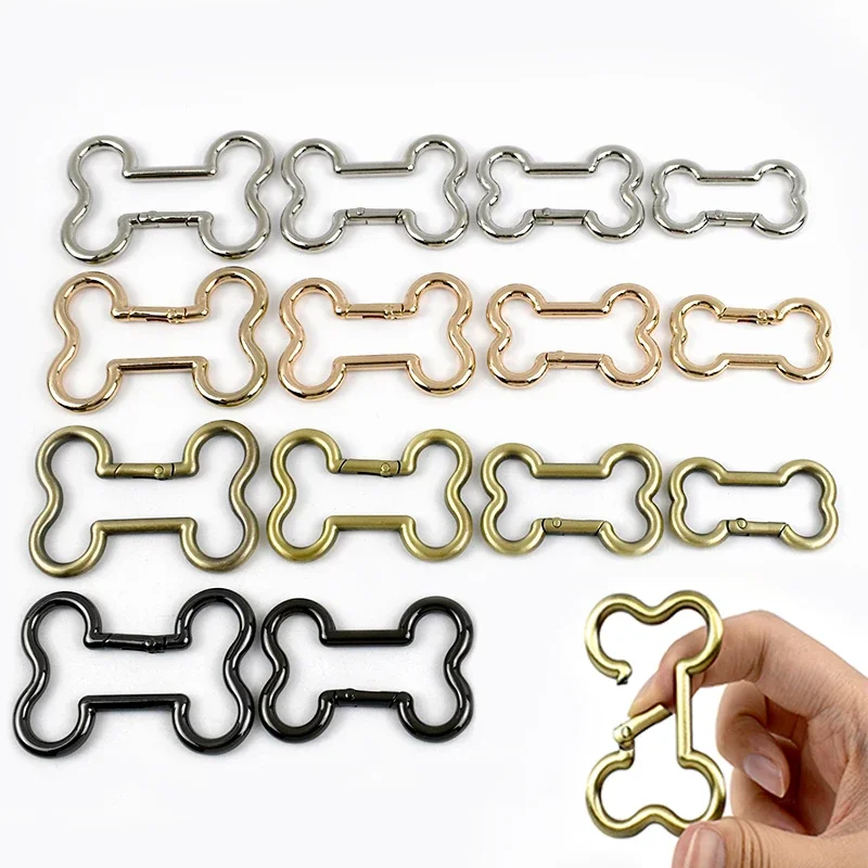 

2/5Pcs 20-38mm Bone Carabiner Rings Metal Bags Buckle Dog Collar Spring Hook Keyring Belt Buckles Webbing Strap Connector Ring