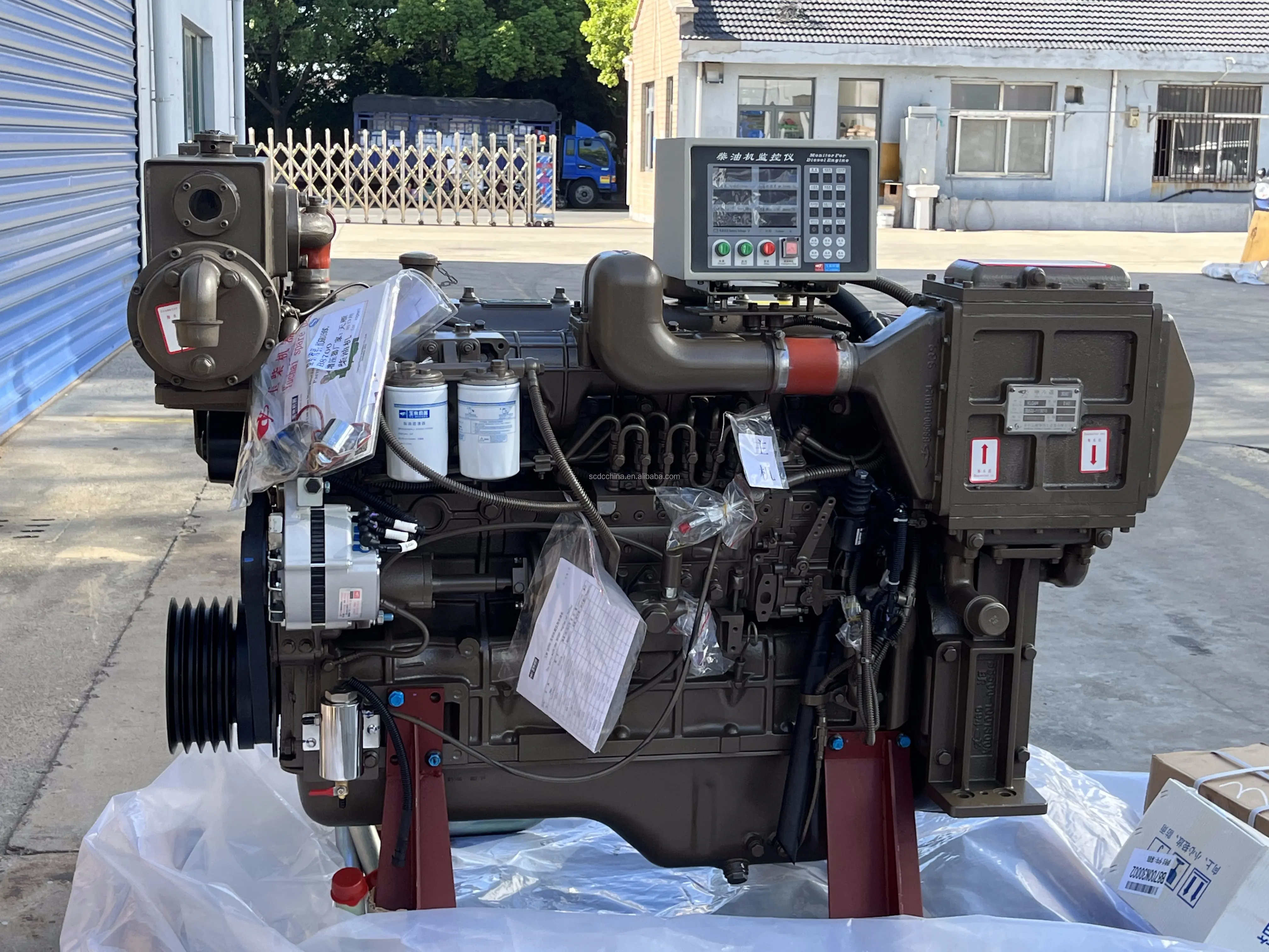 YC6108CA1 6.87 L Marine Diesel Engine 82kW 112HP 2000RPM 6 Cylinder Propulsion Engine For Fishing Boat Cargo Ship