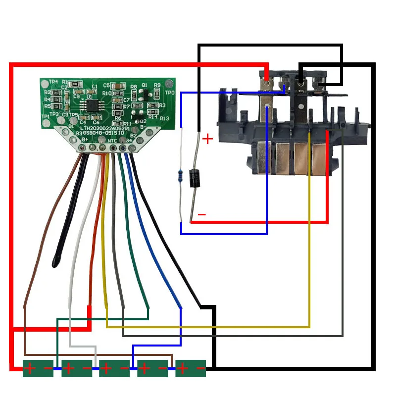 Imagem -05 - Pba Todos Caixa de Plástico da Bateria 18v Pcb Circuito Caixa Shell Caixas para Bosch 18v Li-ion Bateria Tensão Detecção Proteção