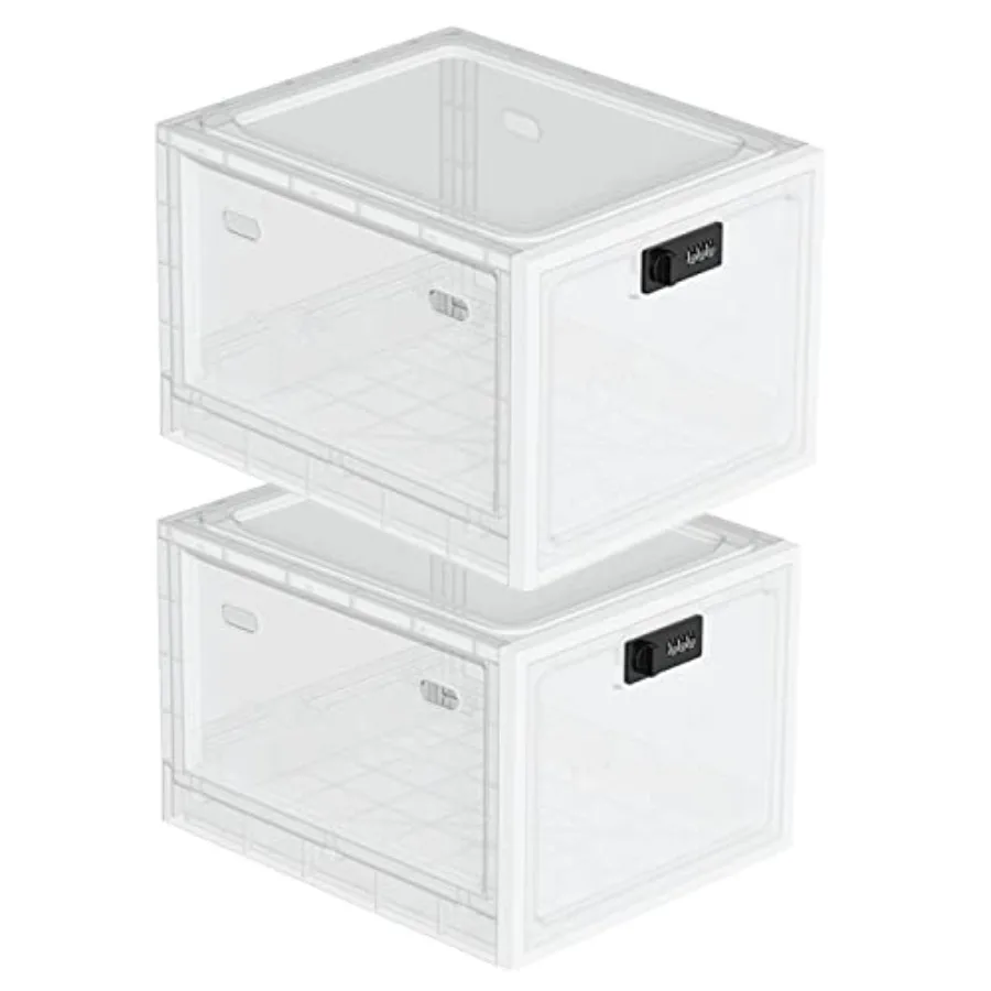 

2 Pack Large Refrigerator Lockable Box - Childproof First Aid Locking Box Pill Case Medical Organizer - Ipad Tablet Phone Jail