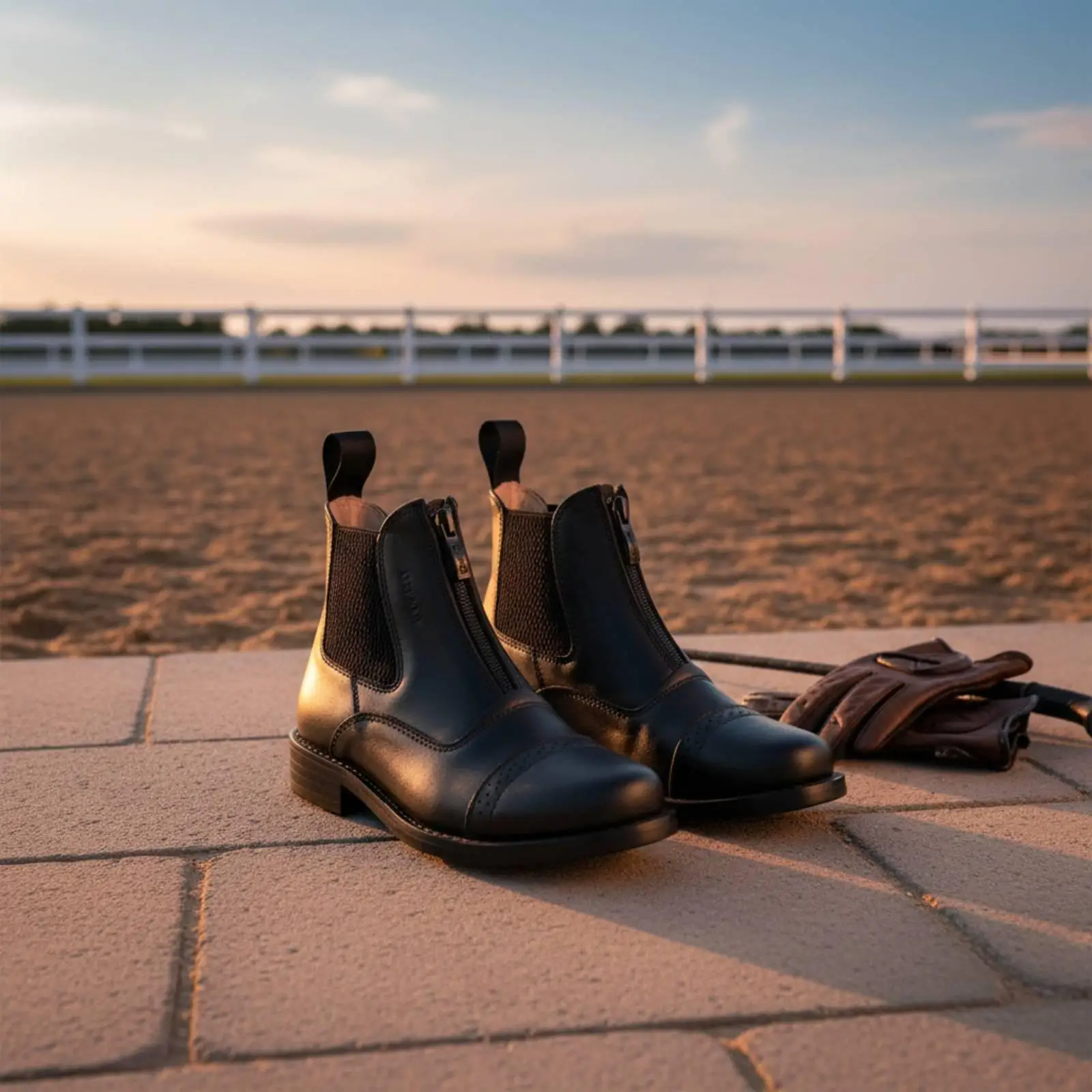 Children’s Horse Riding Boots Front Zipper Easy Wear Horse Sports Boots Accessories for a Horse for Daily Practice