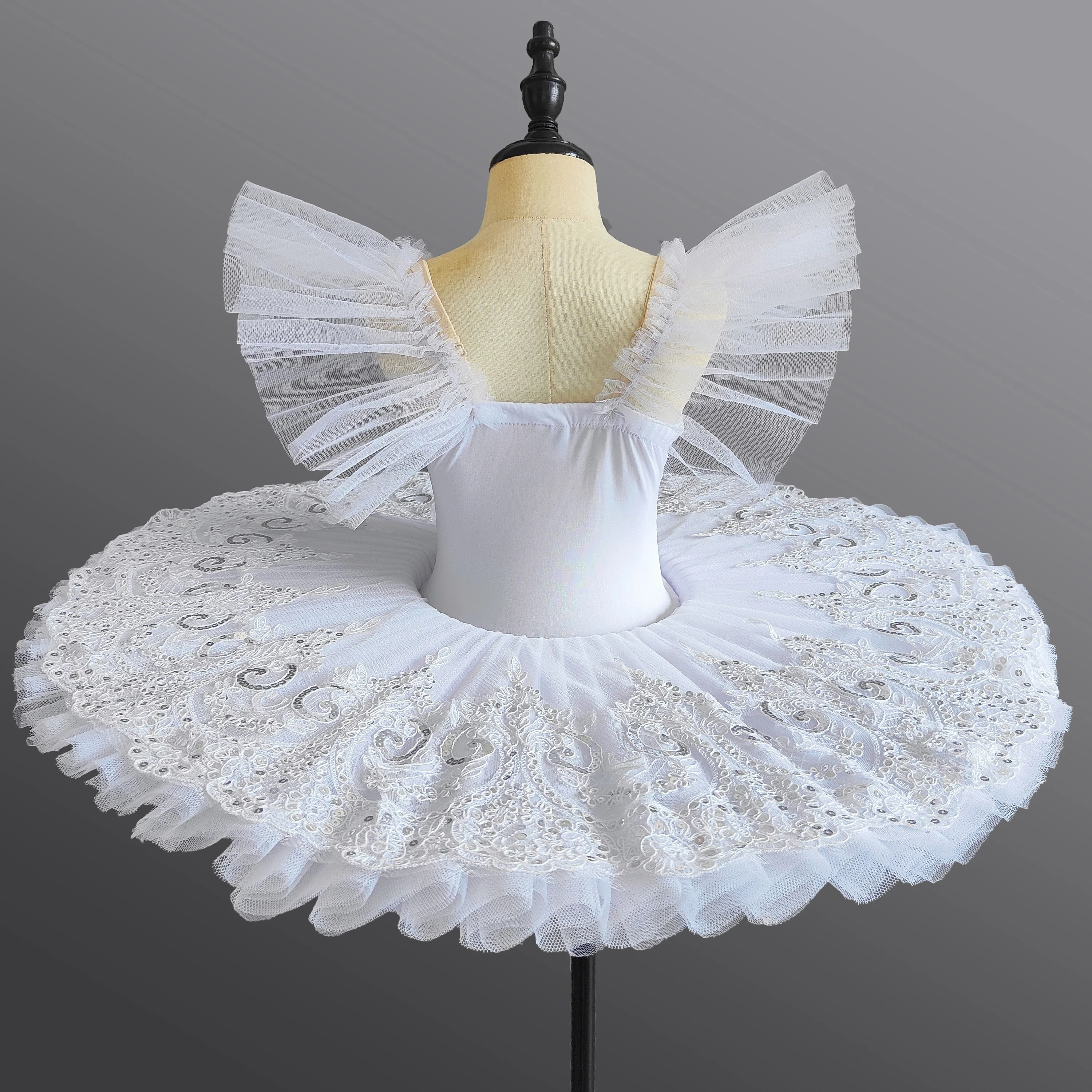 Ballett Tutu Weiß Schwanensee Pfannkuchen Tutu Ballerina Party Tanz Kostüme Ballett Kleid Mädchen Frauen Erwachsene Kinder Professionelle