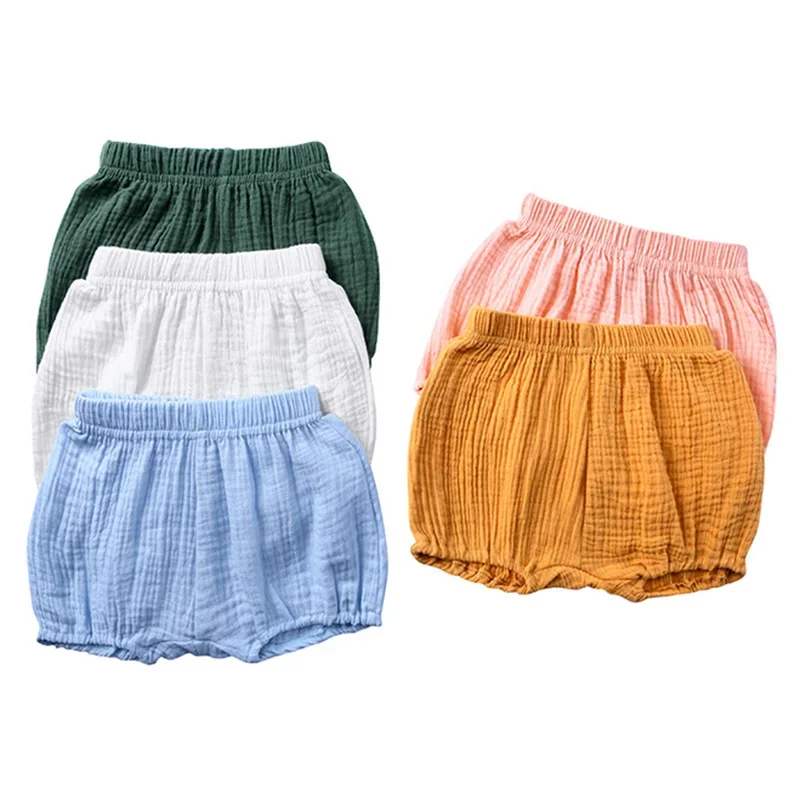 Baby Shorts Girl Boy Summer Pants for Toddler Kids Children Blank Plain Cotton Bloomers Solid Casual Clothing