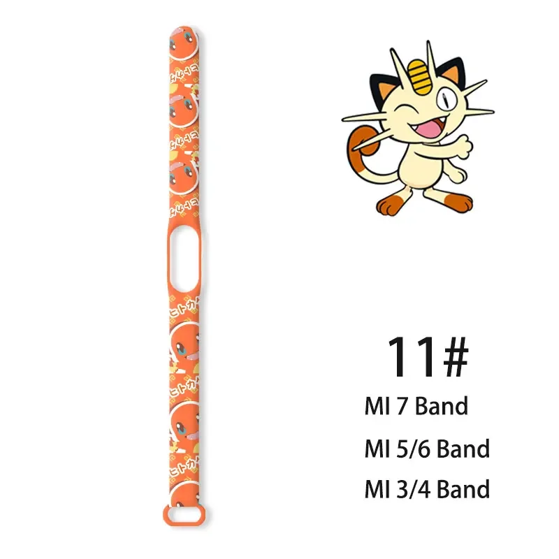 Pokemon Gengar Strap for Xiaomi Mi Band 7 6 5 4 3 Bracelet Silicone Straps for Xiaomi 7 Wristband  6 Band 5 Watch Accessories