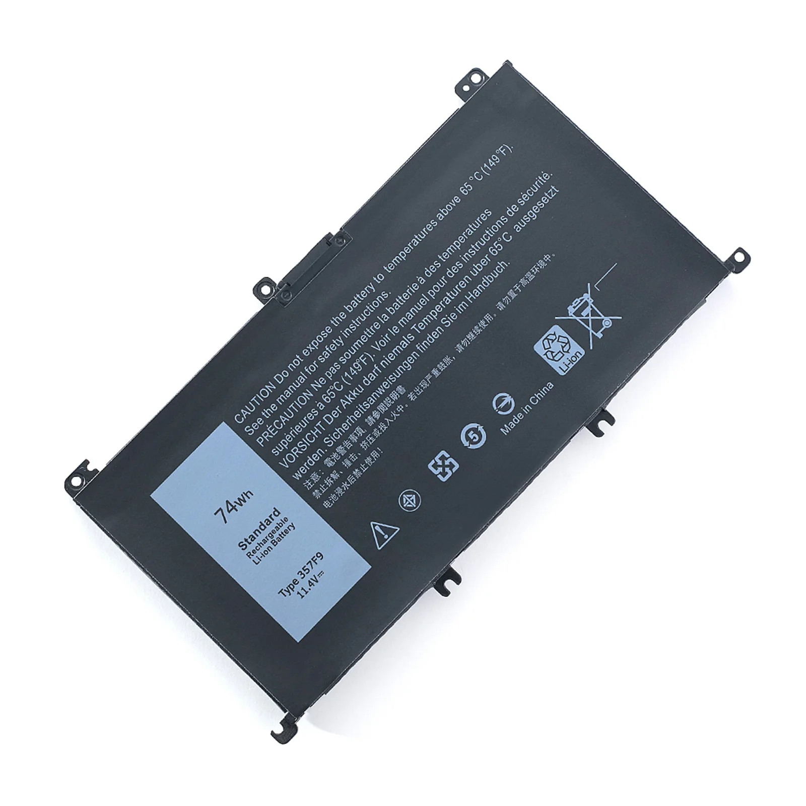 BVBH 11.4V 74Wh 신제품 배터리, DELL Inspiron 15 게임용 5576 5577 7566 7567 7000 7557 7559 P65F P57F P65F001 P57F00, 357F9