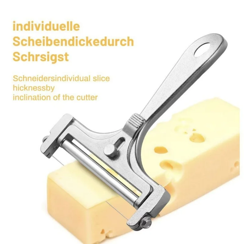 Stainless Steel Cheese Slicer Adjustable Thickness Butter Cutter Cheddar Gadgets Grater Manual Kitchen Cooking Tools