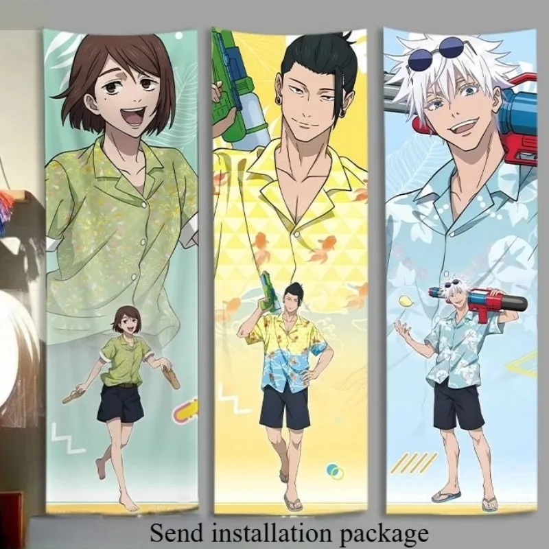 

Jujutsu Kaisen Dossal Gojo Satoru Geto Suguru Anime Peripheral Fashion Creativity Room Wall Poster 150x45cm Background Cloth