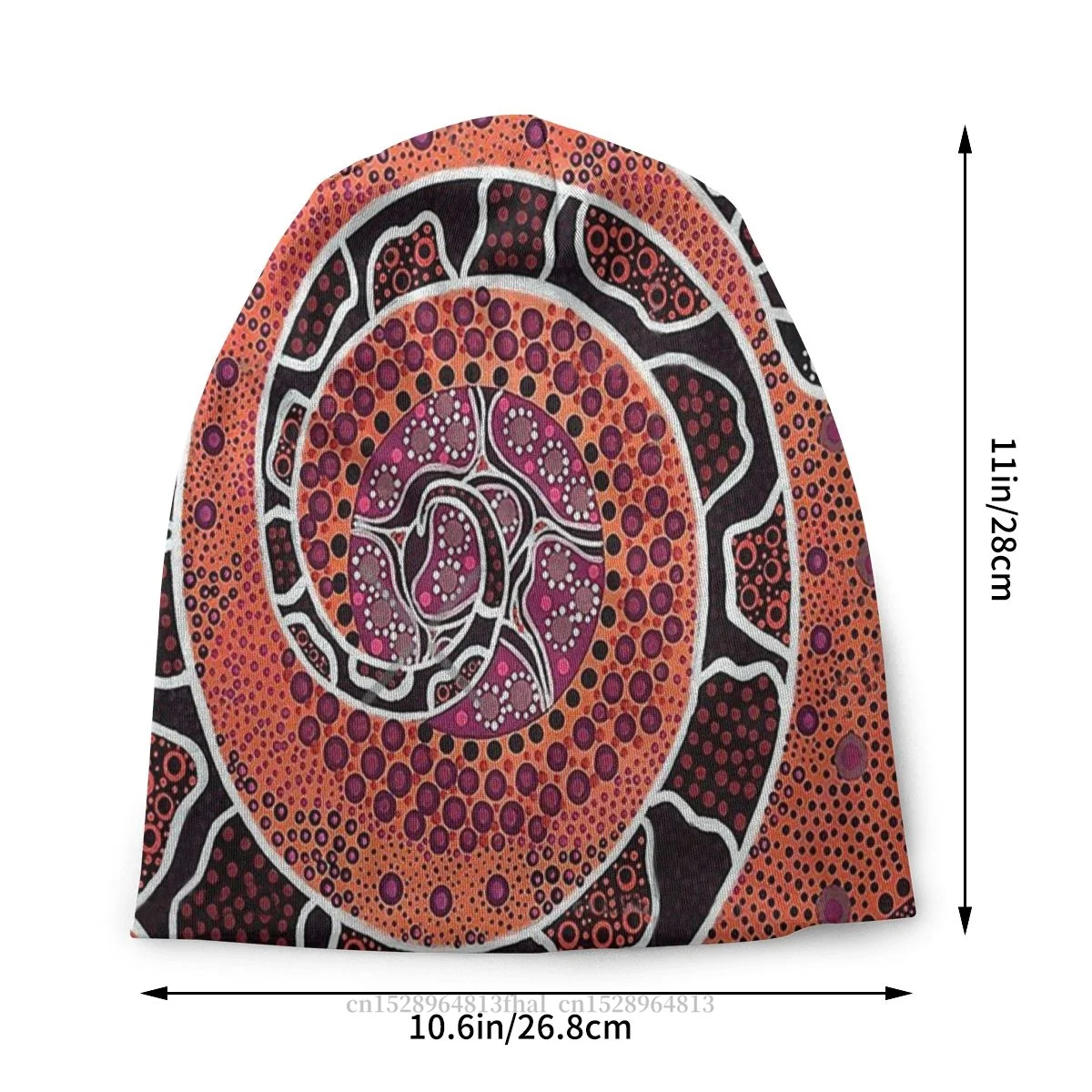 Bonnet Hats Australian Aboriginal Art Men Women's Thin Hat Pattern Red Snake Autumn Spring Warm Cap Design Skullies Beanies Caps