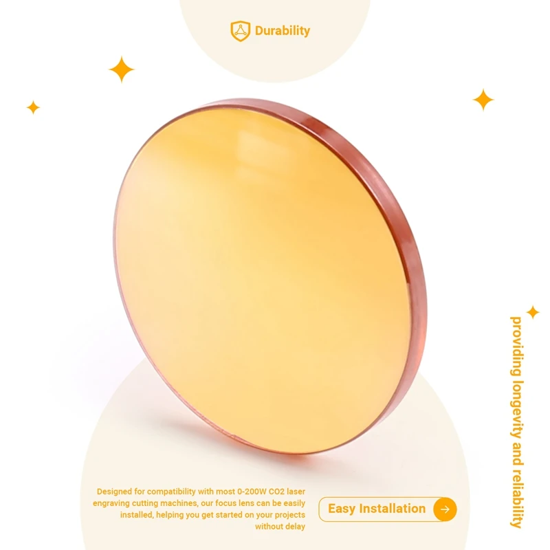 AC88-Focus Lens 20Mm FL 50.8Mm For 0-200W CO2 Laser Engraving Cutting Machine