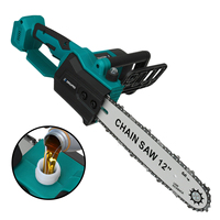 Drillpro 12 Inch Brushless Electric Chainsaw Cordless High Power 4000-5999W Speed 6800rpm Wood Cutter Ideal for Home DIY