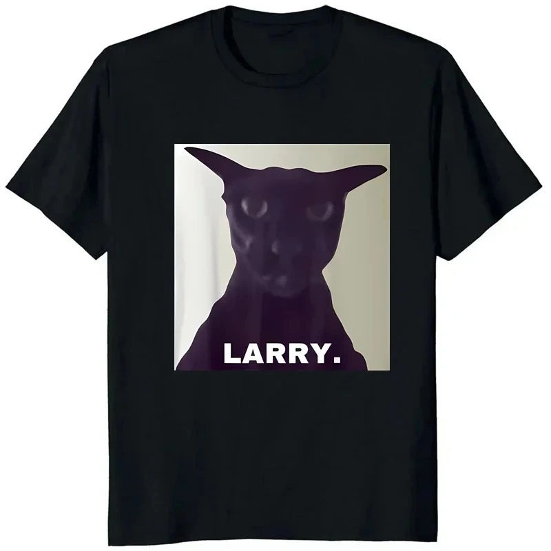 Creepy Goth Cat Printed T-Shirt Sarcastic Kitty Graphic Tee Angry Animal Meme Print Women Casual Summer Tops