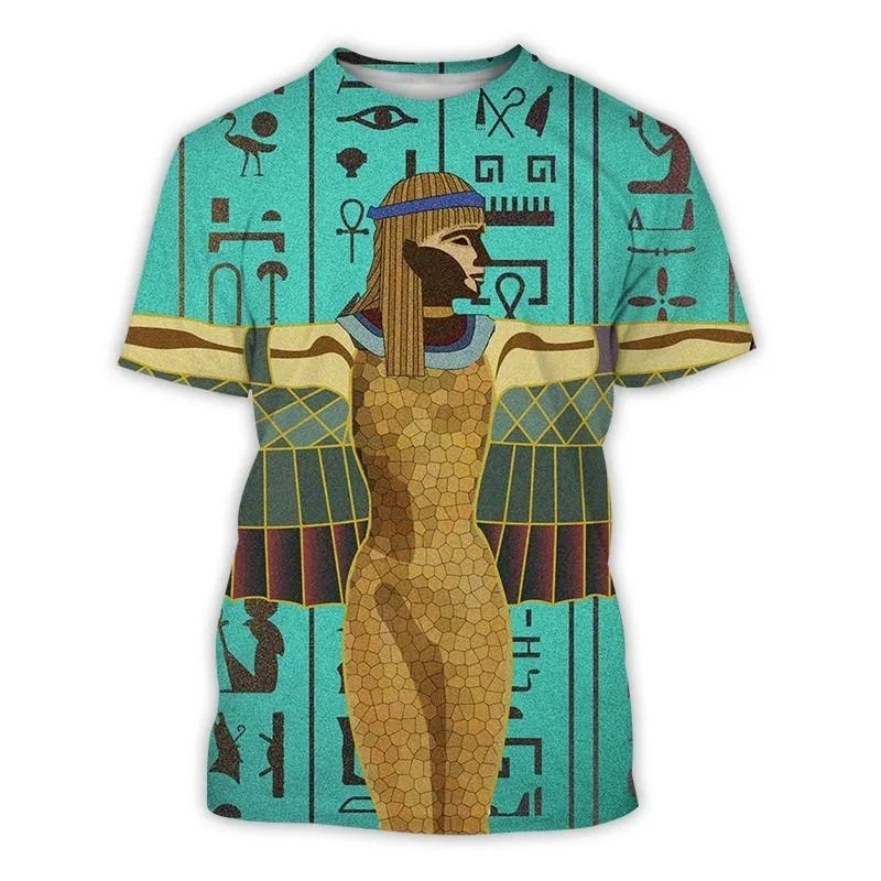 Футболка с 3D принтом «Фараон Анубис», футболка с древним египетским богом, винтажные футболки, уличная одежда, топы, дропшиппинг, топы, одежда