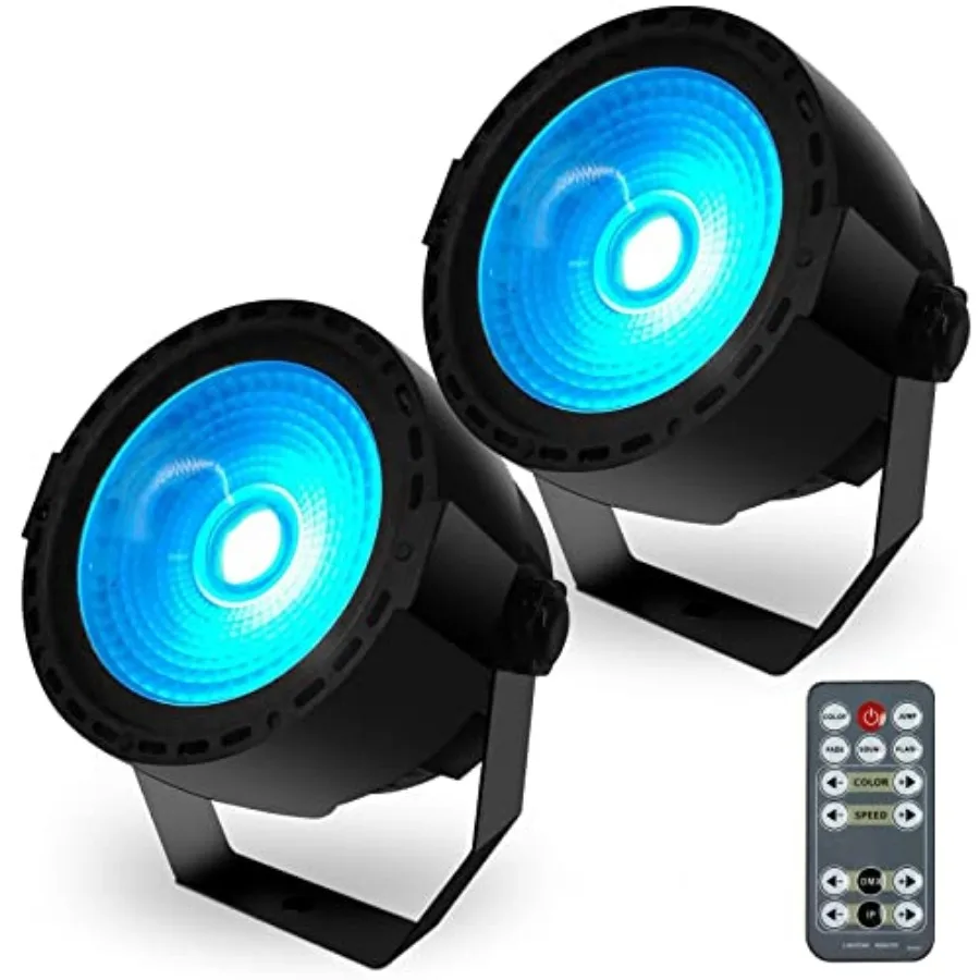 

LED Par Stage Light 30W COB Wash Lights RGB 3in1 with Remote and DMX Control DJ Lights Sound Activated Uplighting for WeddingPa