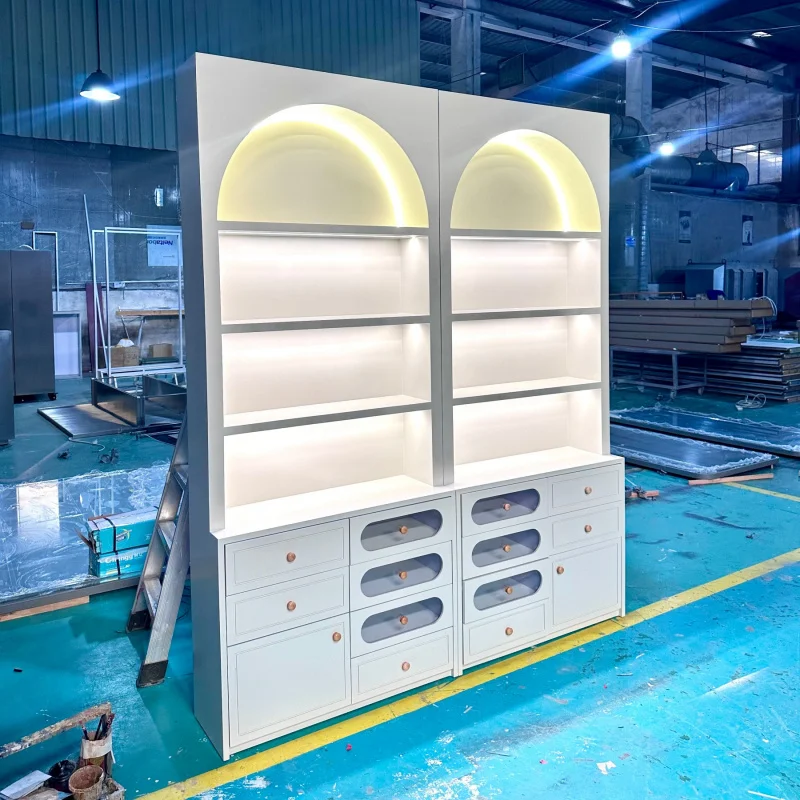 custom.2026 Best-selling Cosmetics Display Cabinet Beauty, Hair Care and Nail Art Display Cabinet Skin Care Shelves Multi-level
