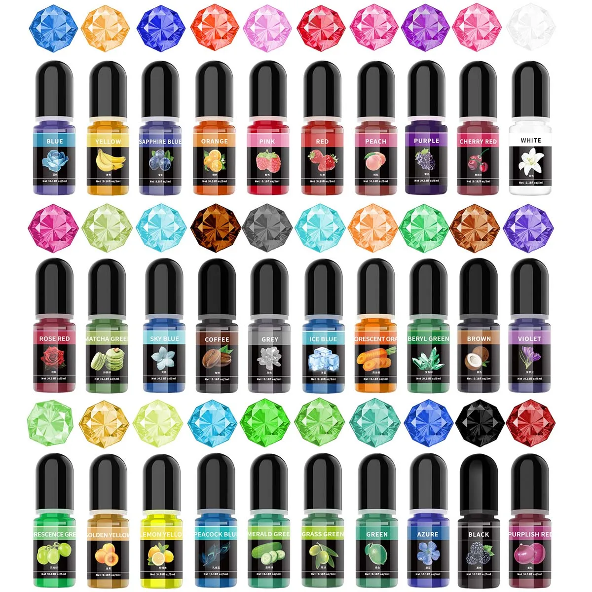 

5ml/Bottle Epoxy Resin Pigment Liquid Colorant Dye Universal Epoxy Resin Pigment For UV AB Glue DIY Resin Art Jewelry Making