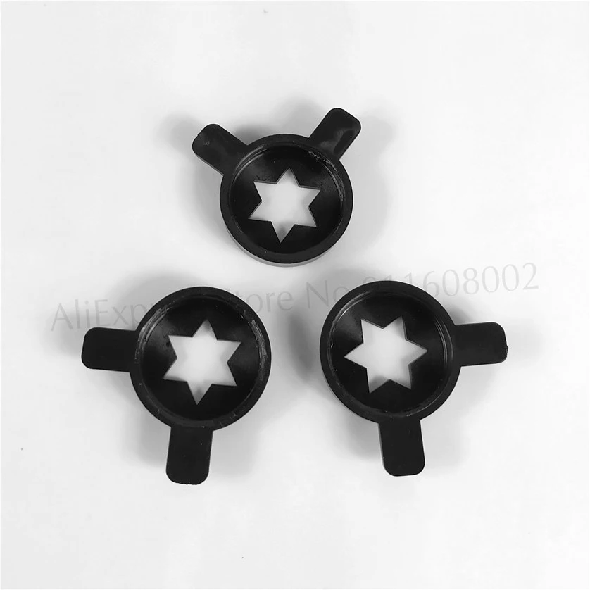 3 Black Hexagram Modeling Caps New Parts MQL Soft Serve Ice Cream Machines Fittings Mold Lids Inner Diameter 28mm