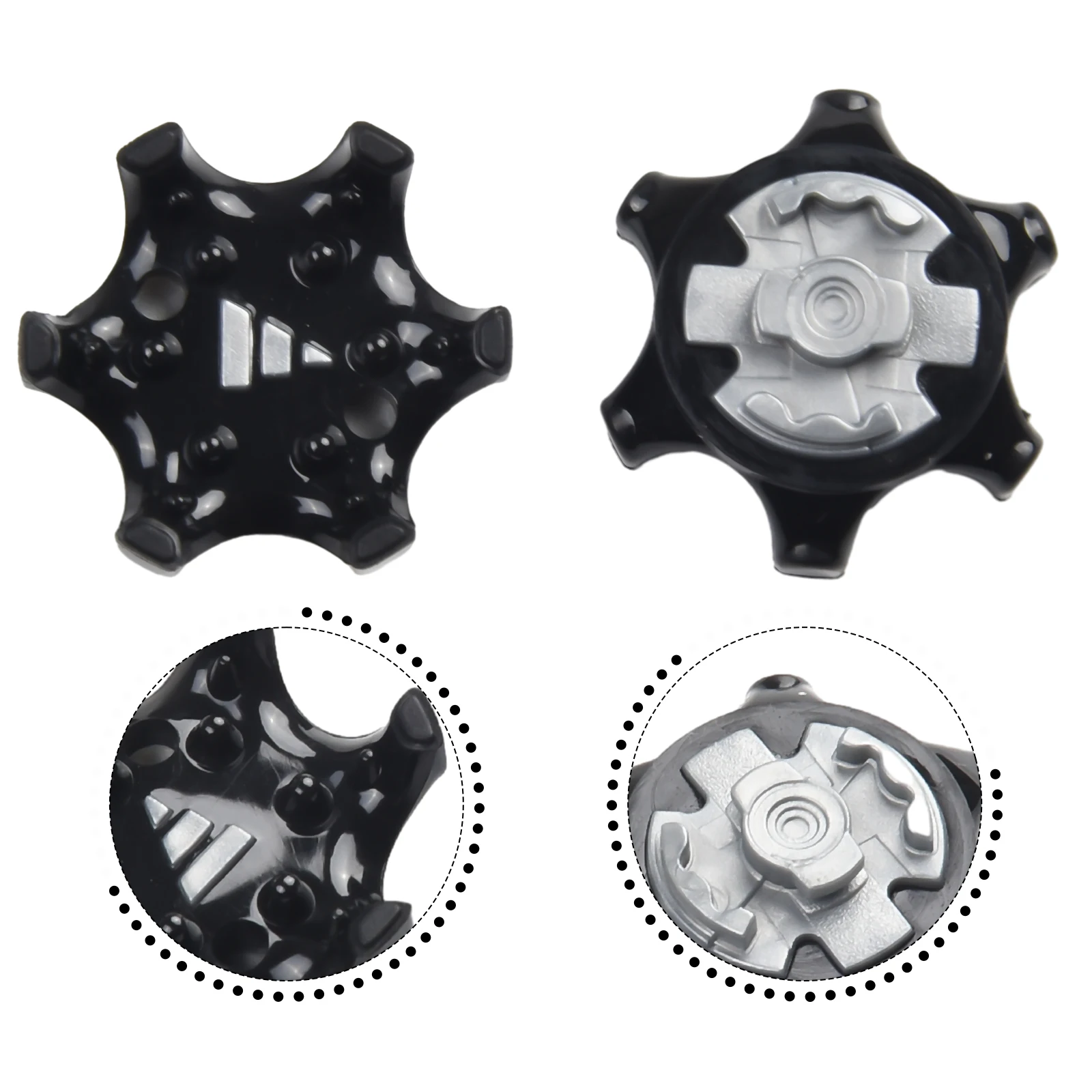 Golf Shoe Spikes Replace Clamp Cleat Screw-In TPU Spiral Movable Spikes Removable Non-slip Spikes With Spike Remover