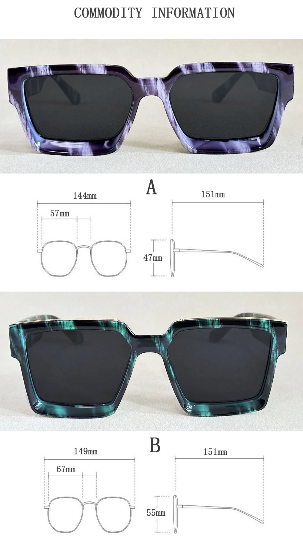 Quadratische Sonnenbrille für Herren, Retro-Millionär-Sonnenbrille für Damen, 2025, trendige Vintage-Urlaubsmode, Brille, Gafas De Sol Hombre Lunette – Detail 22