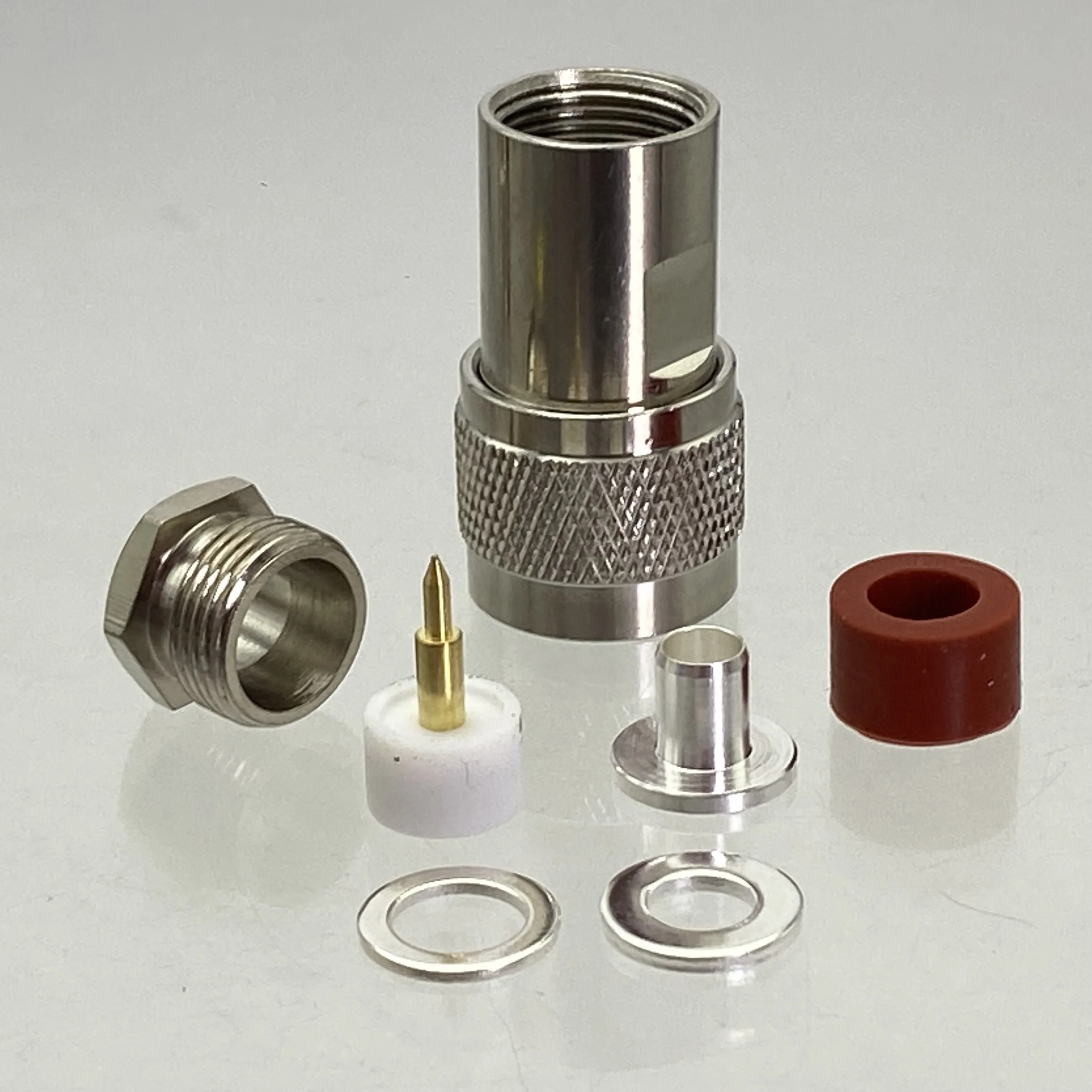 1Pcs Connector N Male Plug Klem RG5 RG6 5D-FB LMR300 Kabel Rf Coaxiale Rechte