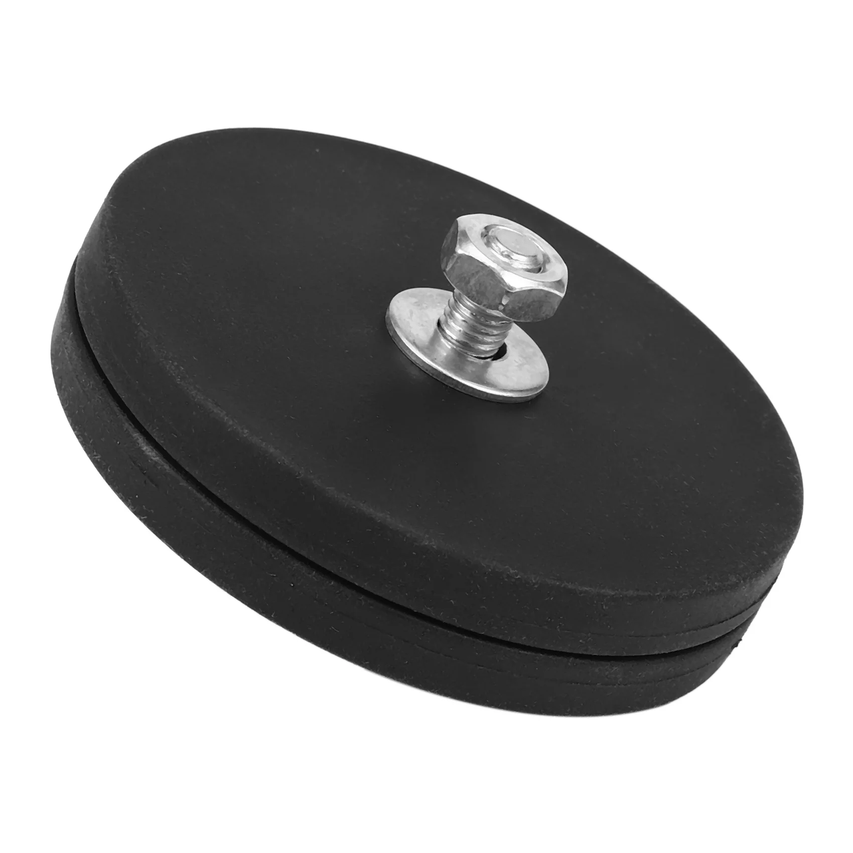 2Pcs 45KG Powerful Neodymium Magnet Disc Rubber Costed D88x8Mm M8 Thread Surface Protecting LED Light Camera Car Mount Magnet