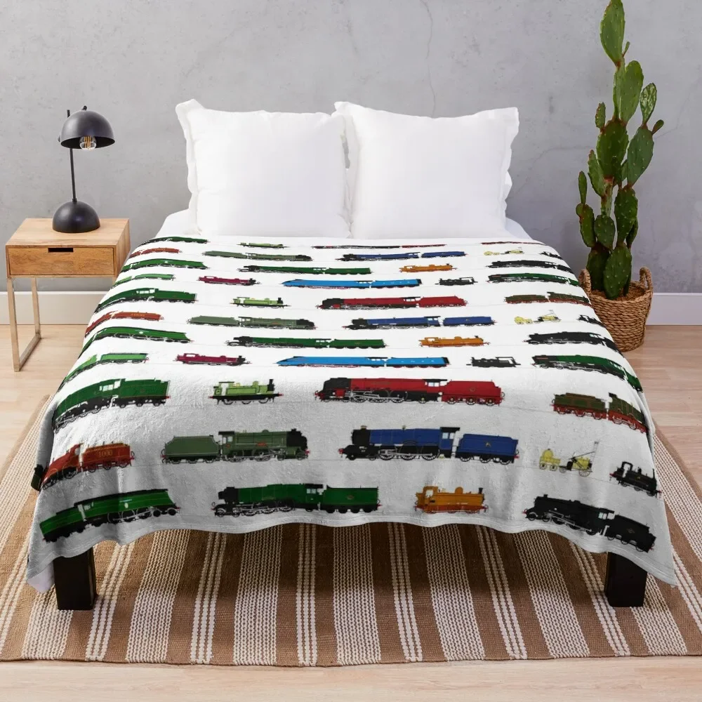 

Iconic British Steam Trains Throw Blanket sofa bed Luxury Brand Blankets