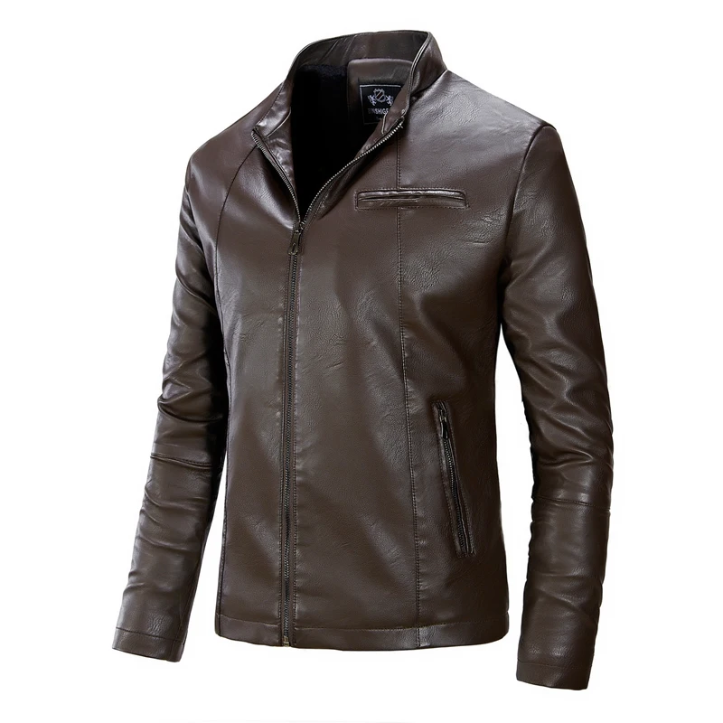 

Nice Mens Vintage Motorcycle Coat Men Fashion Biker Leather Jacket Male Bomber Coat spring autumn Business leisurePu Overcoat