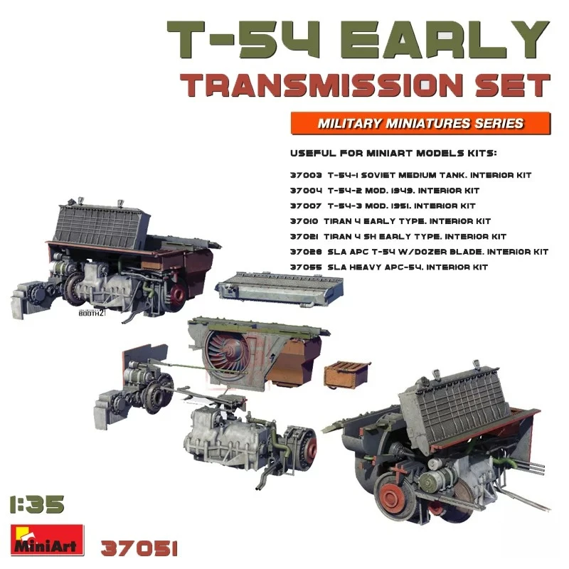 

Miniart 37051 1/35 T-54 Early Tank Transmission Set Universal Model Kit