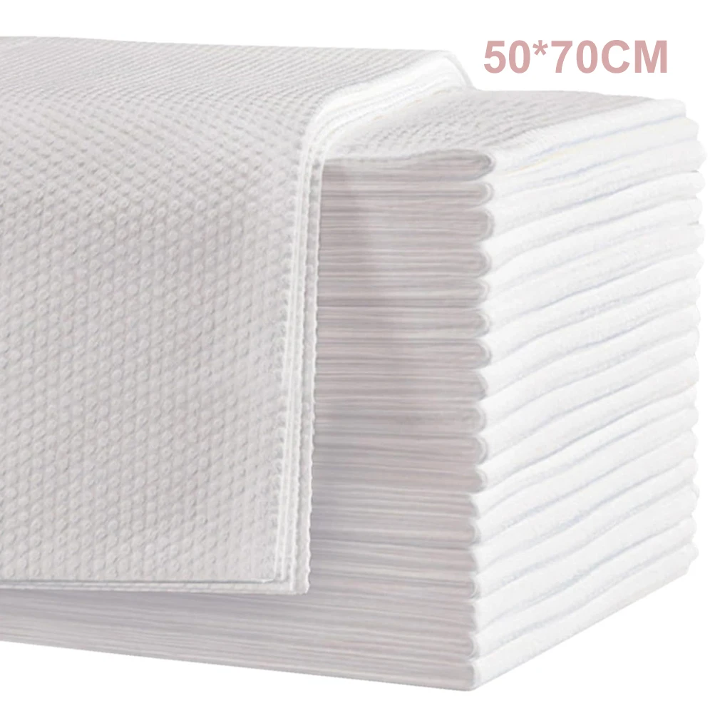 

20/50-Count Disposable Bath Hair Towels 19.7" x 27.6" Thickened and Absorbent Salon & Spa Towels for Massage Yoga Camping Trips