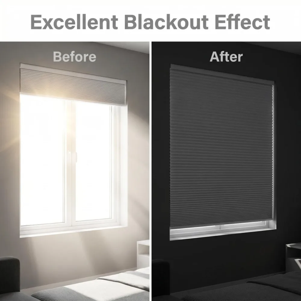 Custom Honeycomb Blinds Blind Curtain Blackout Cellular Shades Saving Energy Thermal Insulation for Windows Home Decoration view 3