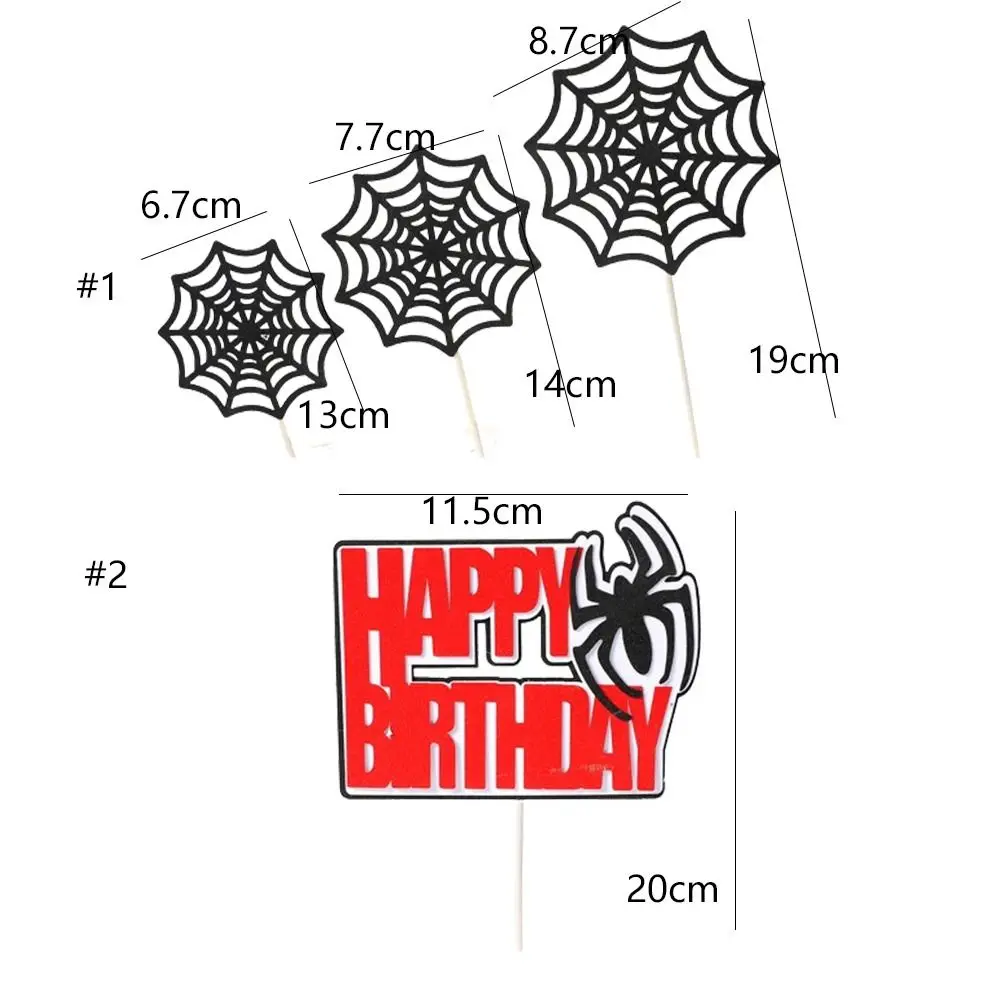 أغطية كعكة على شكل شبكة عنكبوتية ورقية، أغطية كب كيك للهالوين المضحكة، زينة كرتونية لعيد الميلاد السعيد #6