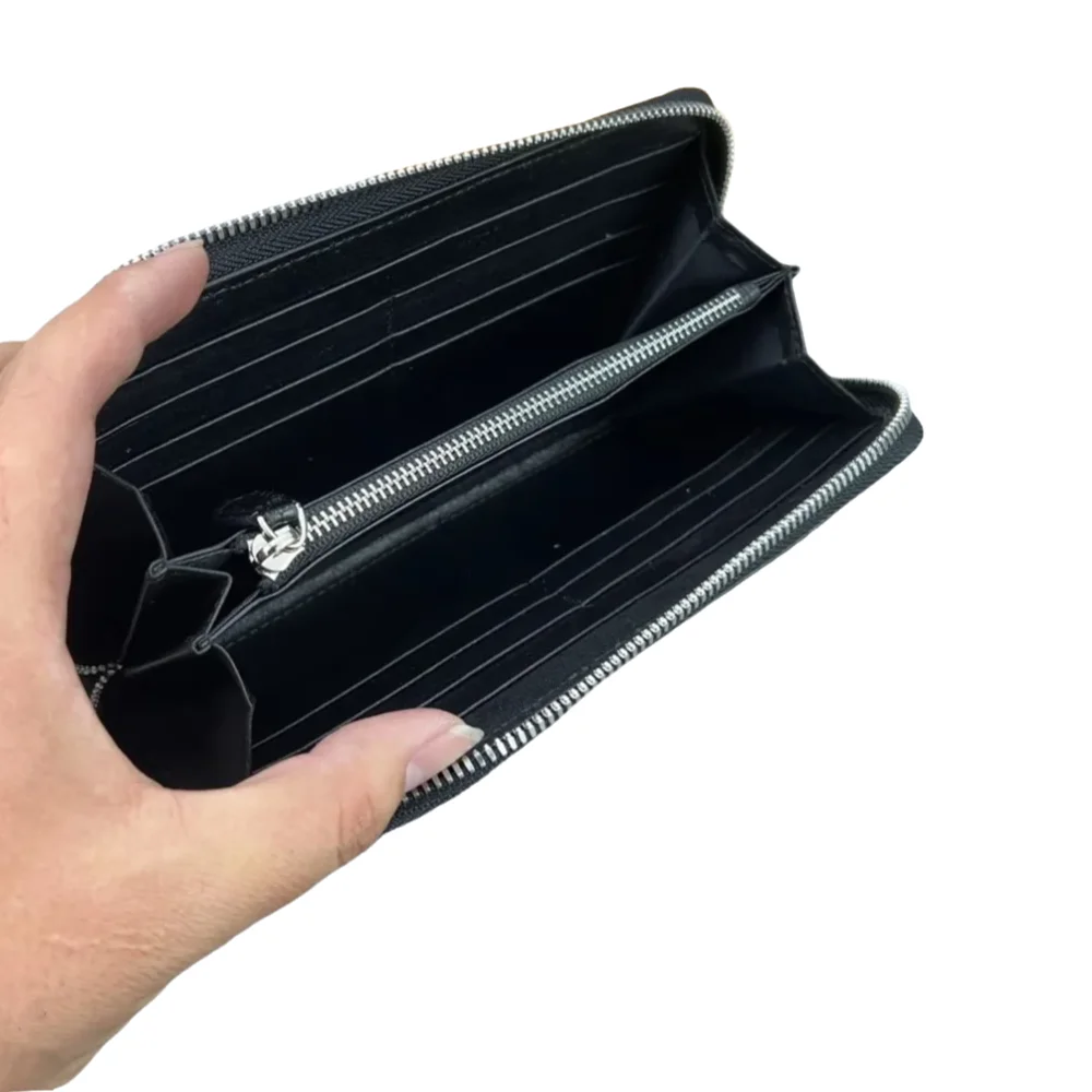 Real crocodile leather men's long handbag rare real crocodile leather made of zipper closure with card bag and change bag