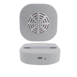 LK-S41 Type-C Smoke Alarm Shell Temperature Humidity Sensor Enclosure Intelligent Smoke Detector Ceiling Plastic Case 89x89x30mm