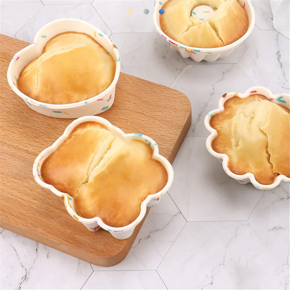 創造的なカップケーキ型ラウンドシェイプDIYケーキデコレーションツールカップケーキベーキング金型キッチンツールベーキングアクセサリー