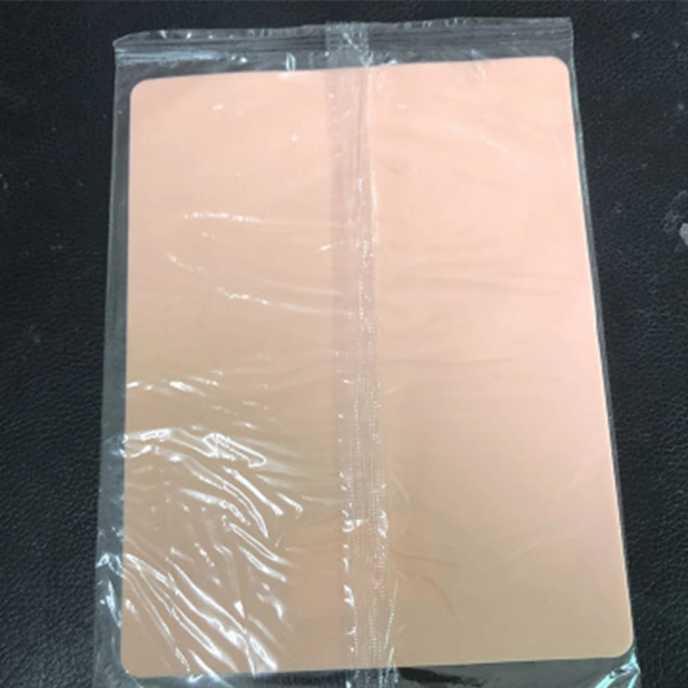 Peinture de tatouage vierge pour sourcils, 1 pièce, Double face, cuir synthétique rose, outil d'exercice pour débutant, fausse peau