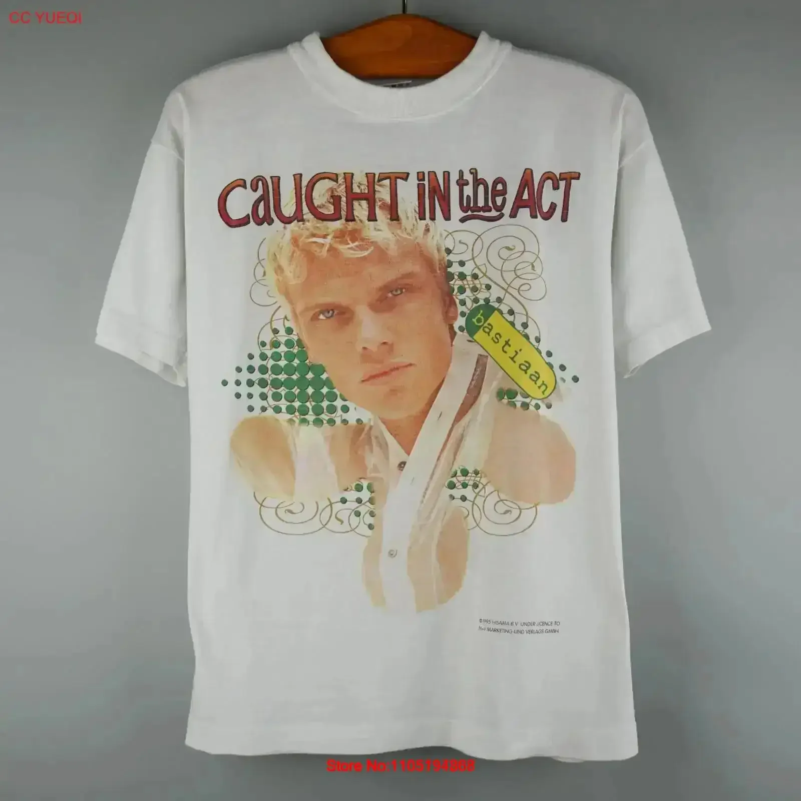 تي شيرت كلاسيكي 1995 قبسل في العمل، أزياء مغسولة، جرافيك قليلاً، مريح، كاجوال ممتد، عتيق مغسول