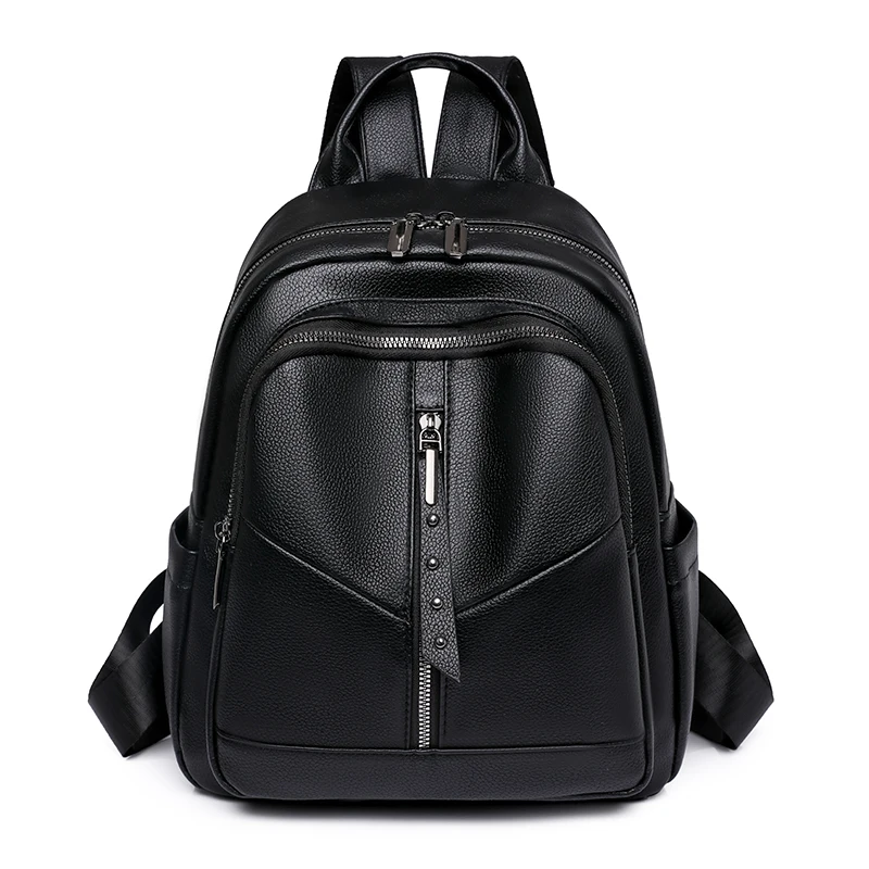 High Quality Leather backpack women vintage shoulder bag ladies high capacity travel backpack school bags girls mochila feminina