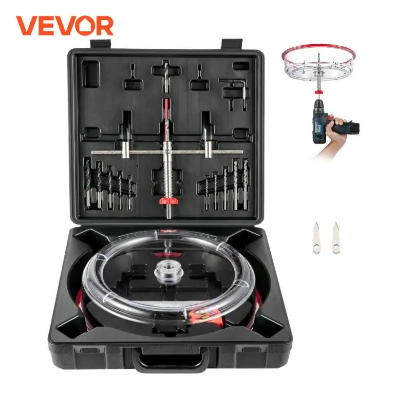 Vevor 40-200Mm 40-300Mm Verstelbare Stalen Gatenzaag Kit W/Shield Hole Cutter boor Diy Tool Voor Sheetrock Fineer Slate