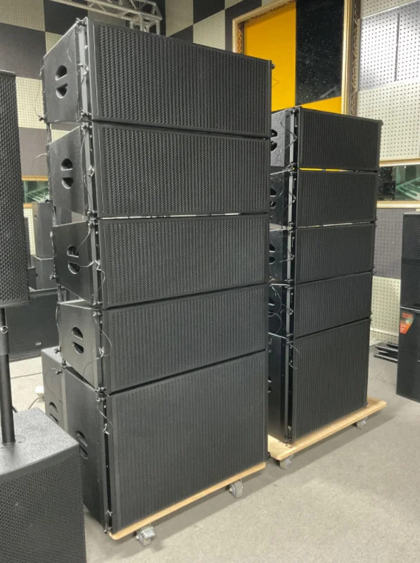 800W Dual 12 Inch 1.75 Inch Drivers Active Line Array Speaker for Outdoor Stage