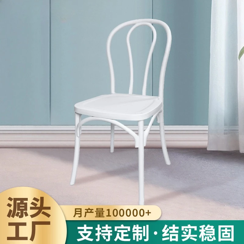 

Plastic PC wedding disassembly and assembly plastic dining chair outdoor flat white wedding banquet chair hotel new bamboo chair