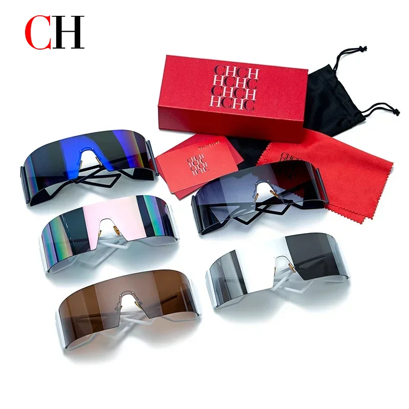 

Солнцезащитные очки CH Brand Futuristic Frameless Shield для женщин, защитные от УФ-излучения, модные, стильные, для уличной моды