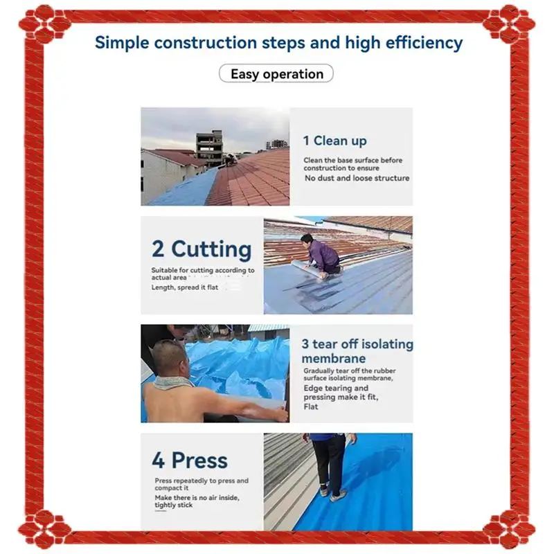 

24-Hour Delivery 2 Roll 10Mx20cm Waterproof Heat Insulation Tape Roof Leakproof Repair Tool Wall Crack Resistance Self-Adhesive
