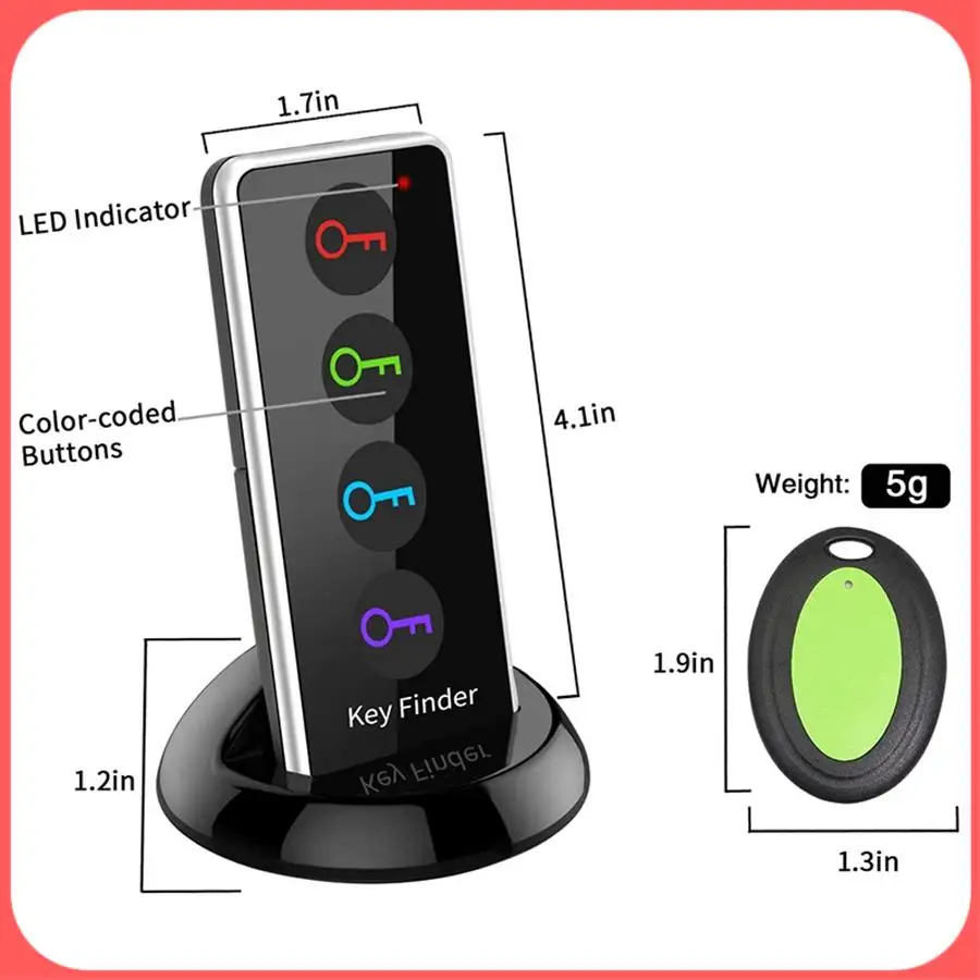 X12A-Wireless Key Finder Alarm Reminder Tracker Remote Finder Smart Activity Tracke For Pet Remote Control Tracking Tracker