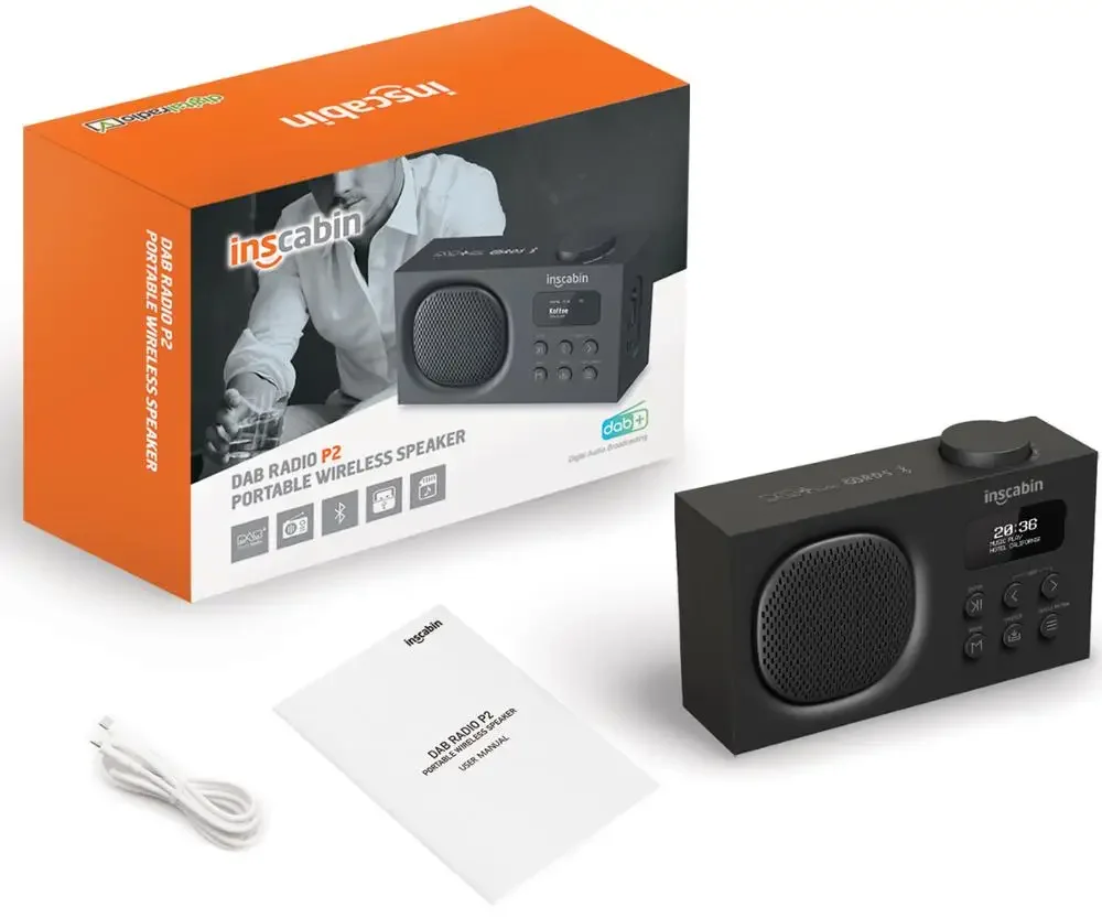 P2/P9 Portable DAB/DAB+ FM Digital Radio/Wireless Speaker with Bluetooth/Dual Alarm Clock/TF/USB